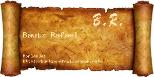 Bautz Rafael névjegykártya
